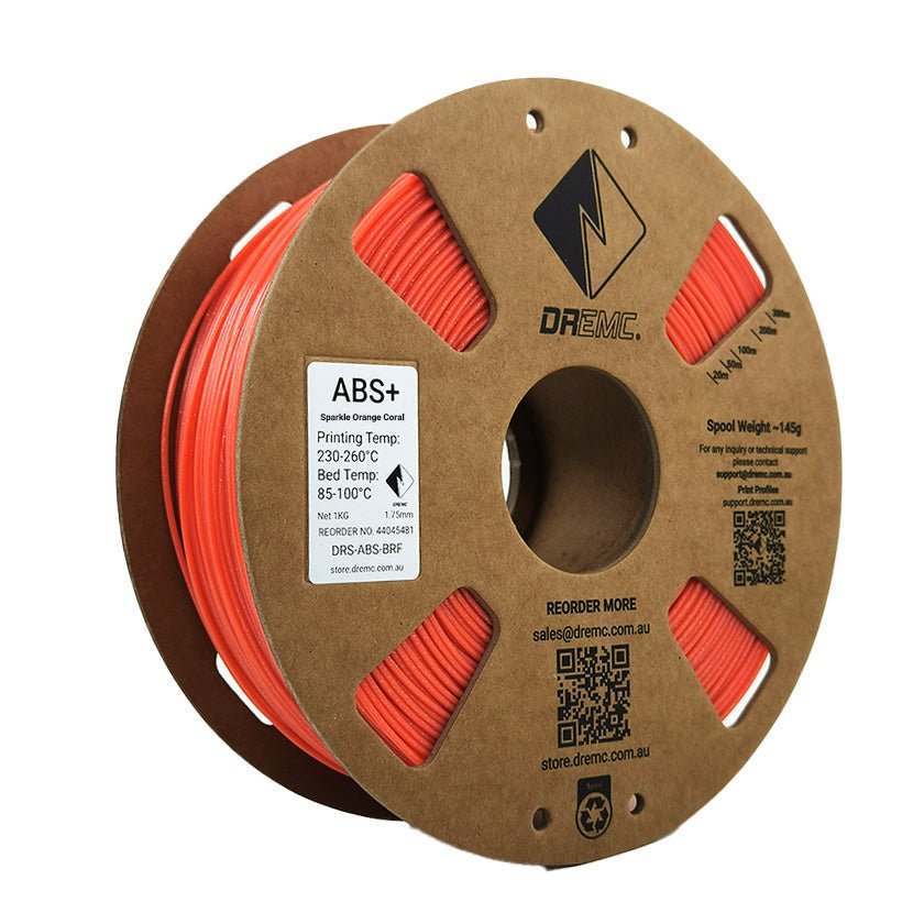DREMC Sparkle ABS+ Filament 1.75mm 1kg - Sparkle Orange Reef - DRS - ABS - BRF - DREMC STORE