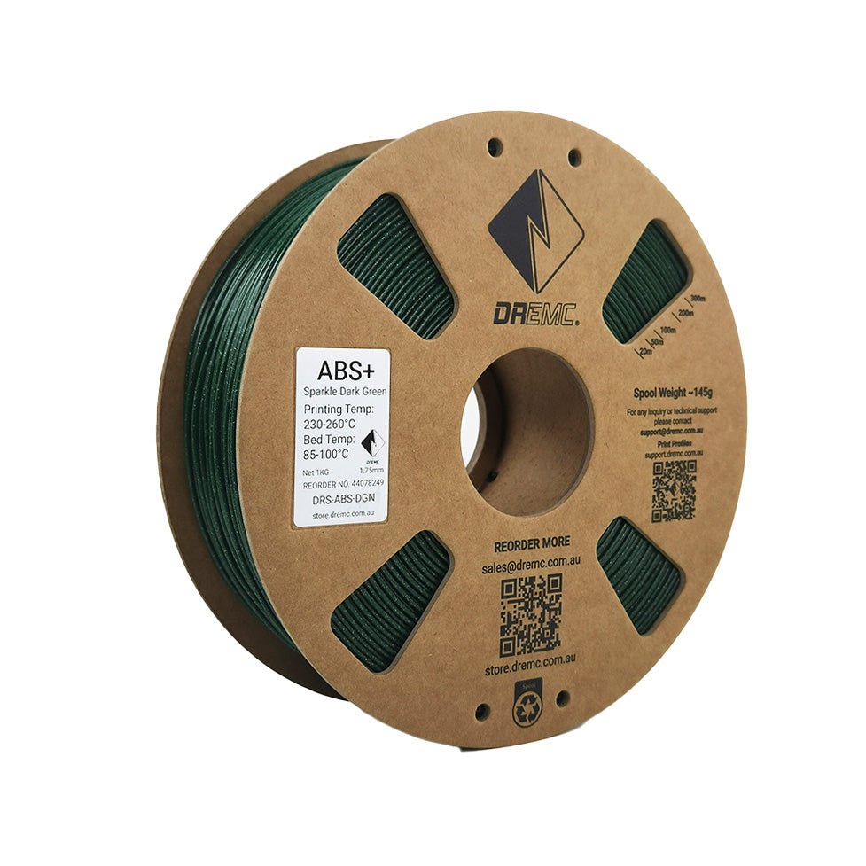 DREMC Sparkle ABS+ Filament 1.75mm 1kg - Sparkle Dark Green - DRS - ABS - DGN - DREMC STORE