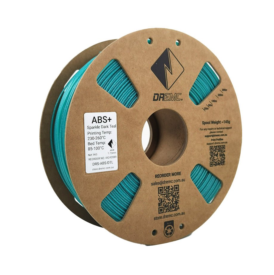 DREMC Sparkle ABS+ Filament 1.75mm 1kg - Sparkle Dark Teal - DRS - ABS - DTL - DREMC STORE