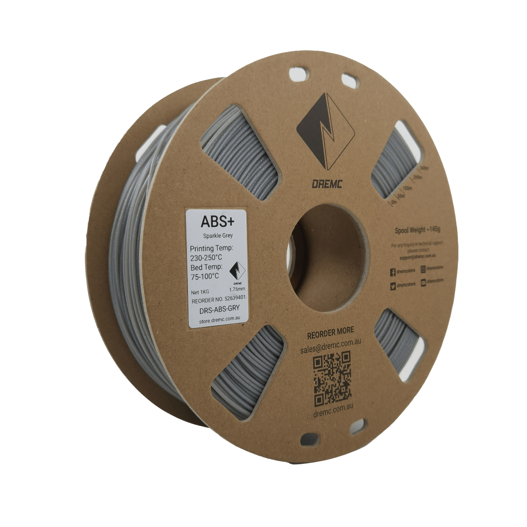 DREMC Sparkle ABS+ Filament 1.75mm 1kg - Sparkle Grey - DRS - ABS - GRY - DREMC STORE