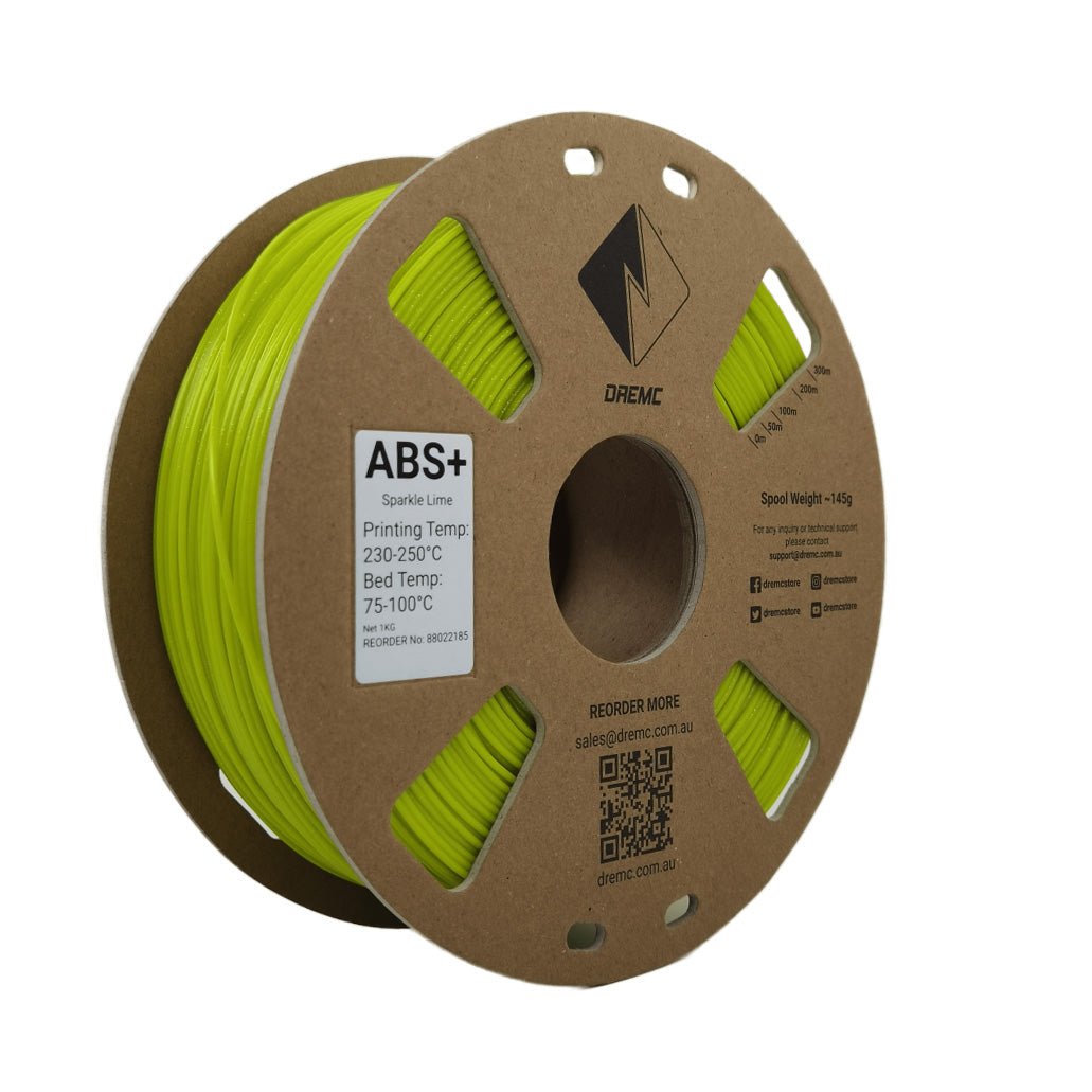 DREMC Sparkle ABS+ Filament 1.75mm 1kg - Sparkle Lime - DRS - ABS - LME - DREMC STORE