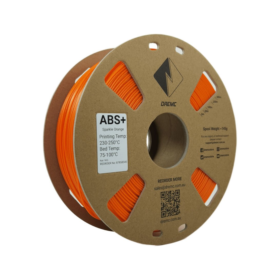 DREMC Sparkle ABS+ Filament 1.75mm 1kg - Sparkle Orange - DRS - ABS - ORG - DREMC STORE
