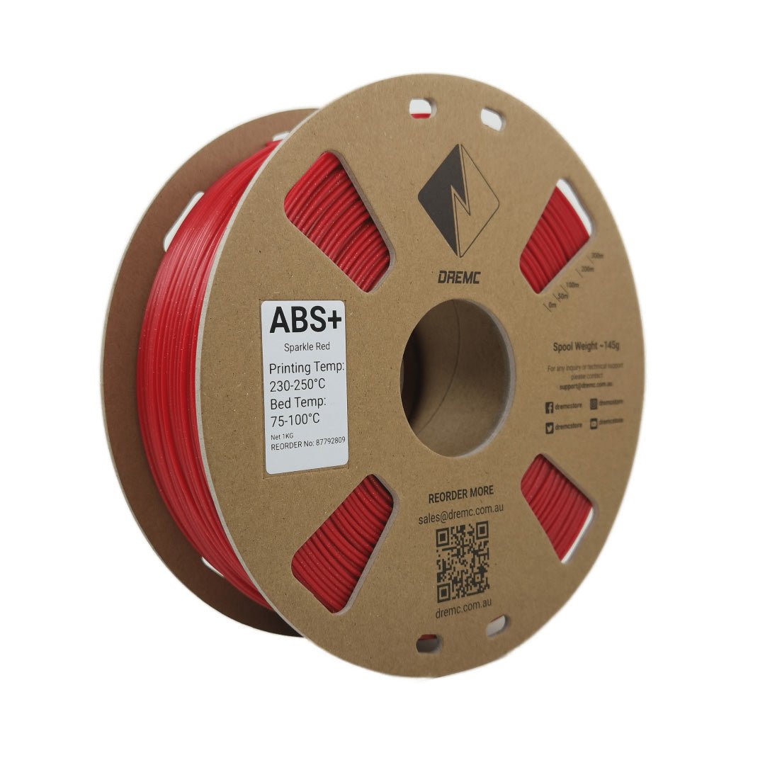 DREMC Sparkle ABS+ Filament 1.75mm 1kg - Sparkle Red - DRS - ABS - RED - DREMC STORE