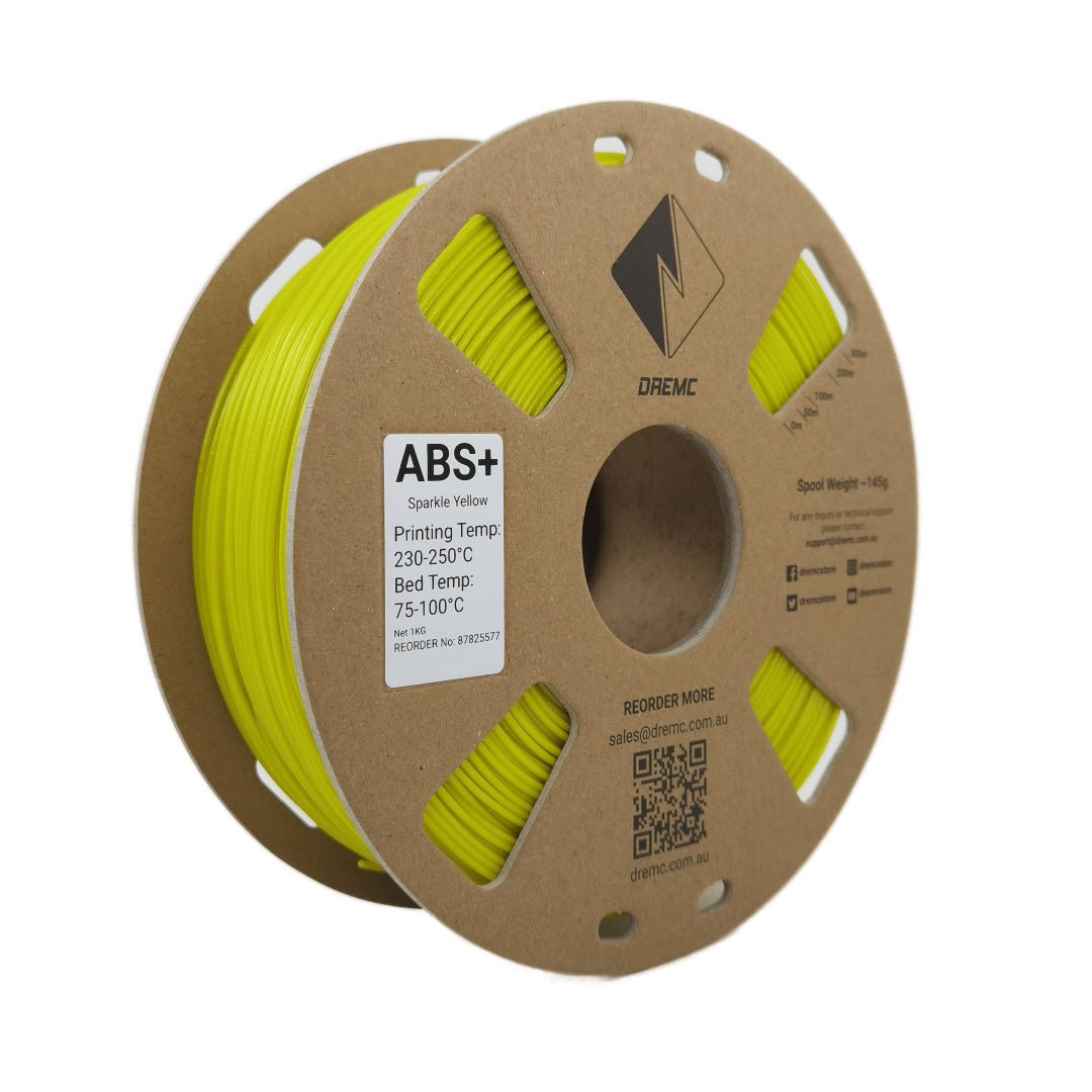 DREMC Sparkle ABS+ Filament 1.75mm 1kg - Sparkle Yellow - DRS - ABS - YOW - DREMC STORE