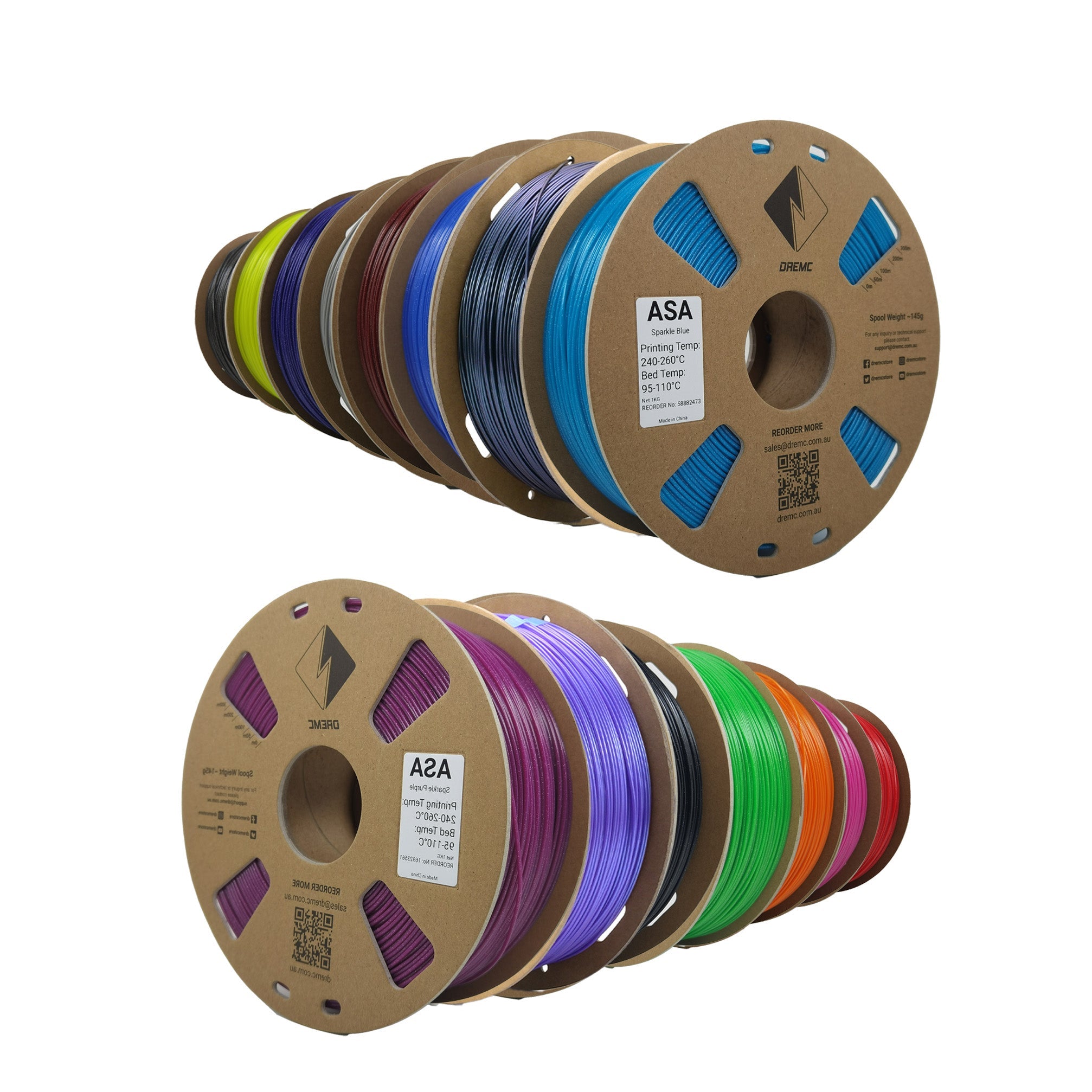 DREMC Sparkle ASA Filament 1.75mm 1kg - Sparkle Black - DRS - ASA - BLK - DREMC STORE