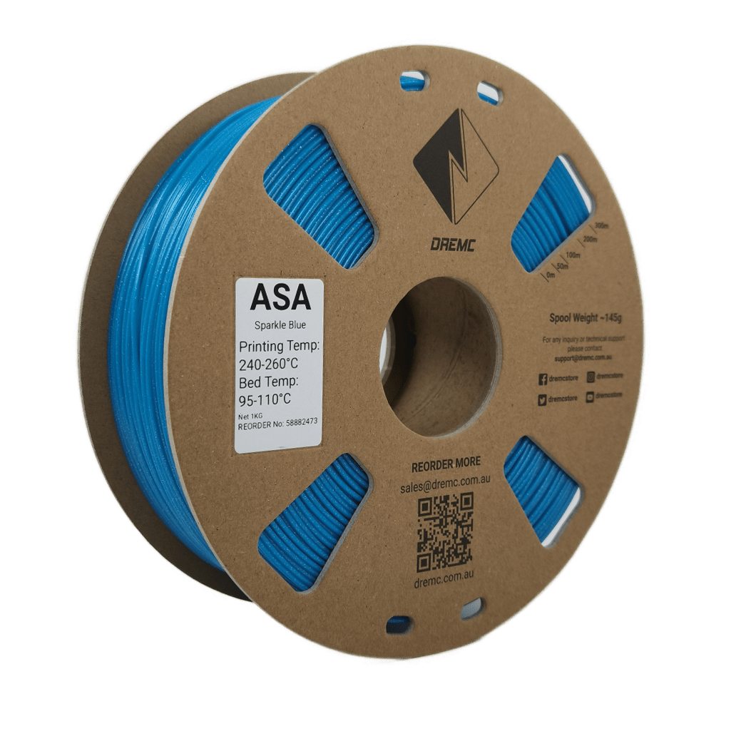 DREMC Sparkle ASA Filament 1.75mm 1kg - Blue - DRS - ASA - BLU - DREMC STORE