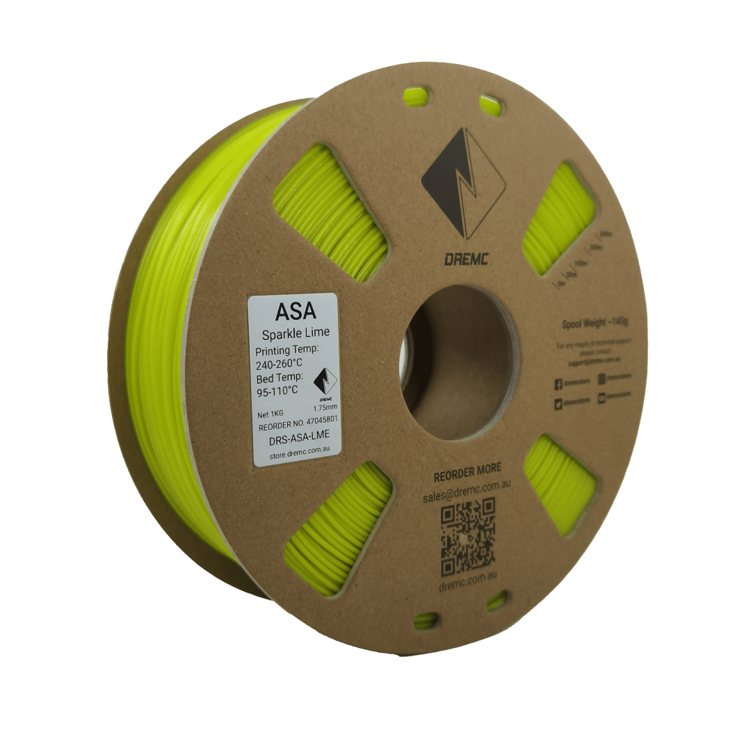 DREMC Sparkle ASA Filament 1.75mm 1kg - Sparkle Lime - DRS - ASA - LME - DREMC STORE