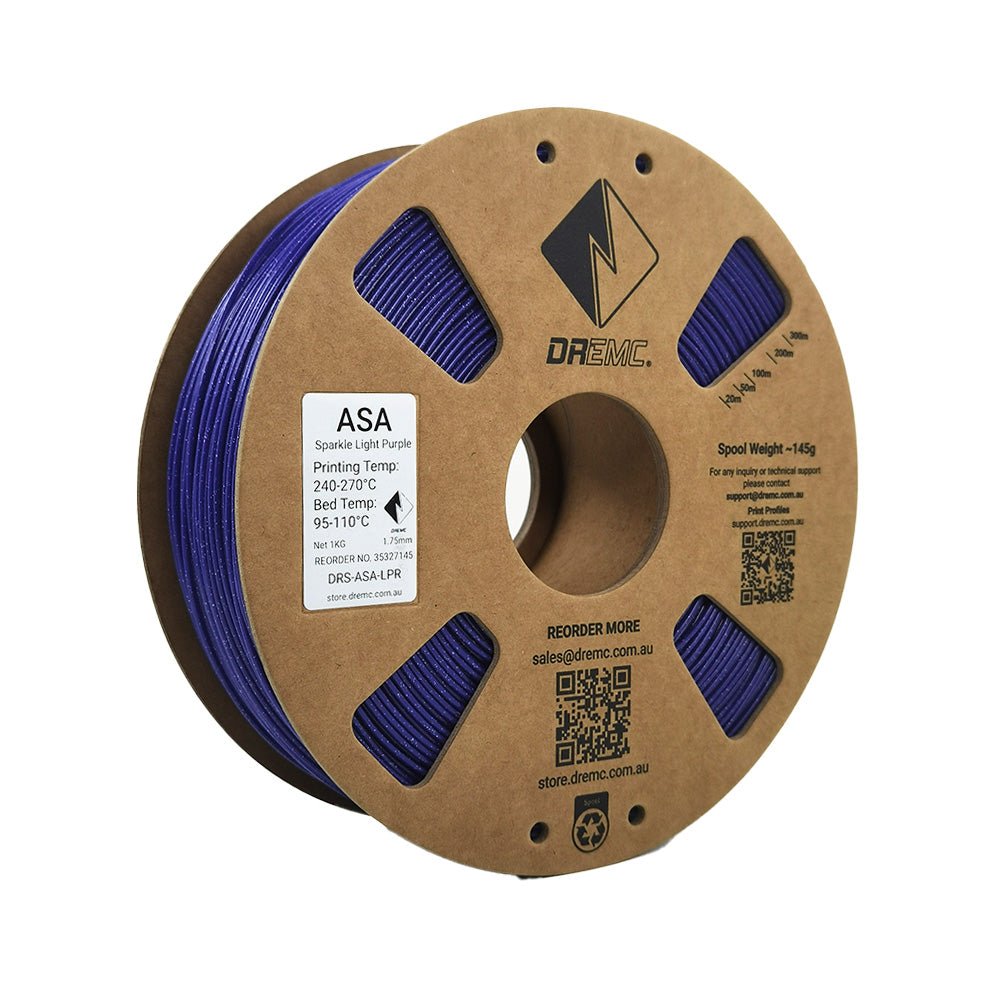 DREMC Sparkle ASA Filament 1.75mm 1kg - Sparkle Light Purple - DRS - ASA - LPR - DREMC STORE