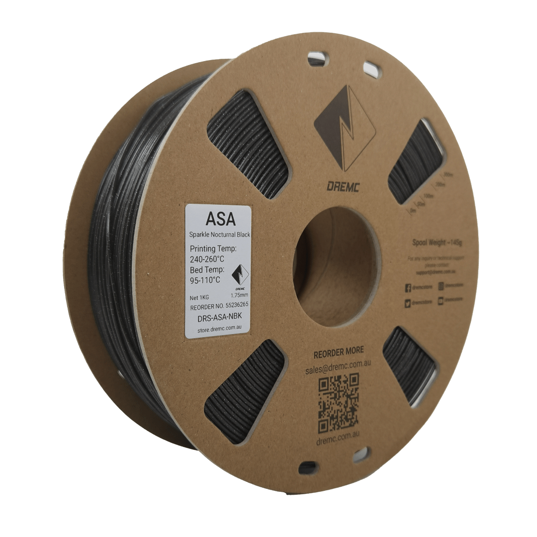 DREMC Sparkle ASA Filament 1.75mm 1kg - Nocturnal Black - DRS - ASA - NBK - DREMC STORE