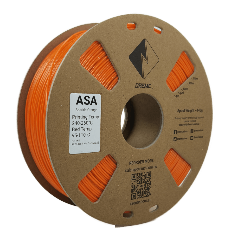 DREMC Sparkle ASA Filament 1.75mm 1kg - Sparkle Orange - DRS - ASA - ORG - DREMC STORE