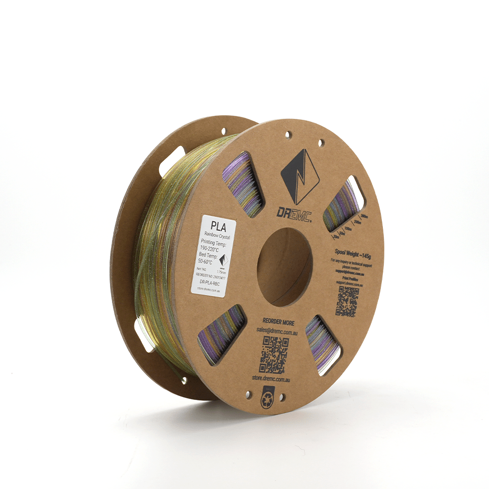 DREMC Sparkle PLA Filament 1.75mm 1kg - Rainbow Crystal - DR - PLA - RBC - DREMC STORE