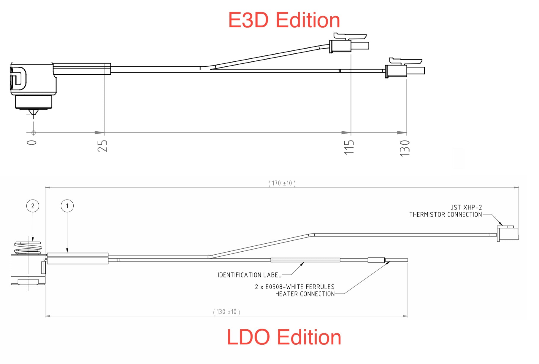 E3D Revo™ Replacement HeaterCore (24v and 12v) - 24V 40 Watts (LDO Edition) - RC - CORE - 24V - 40W - LDO - DREMC STORE