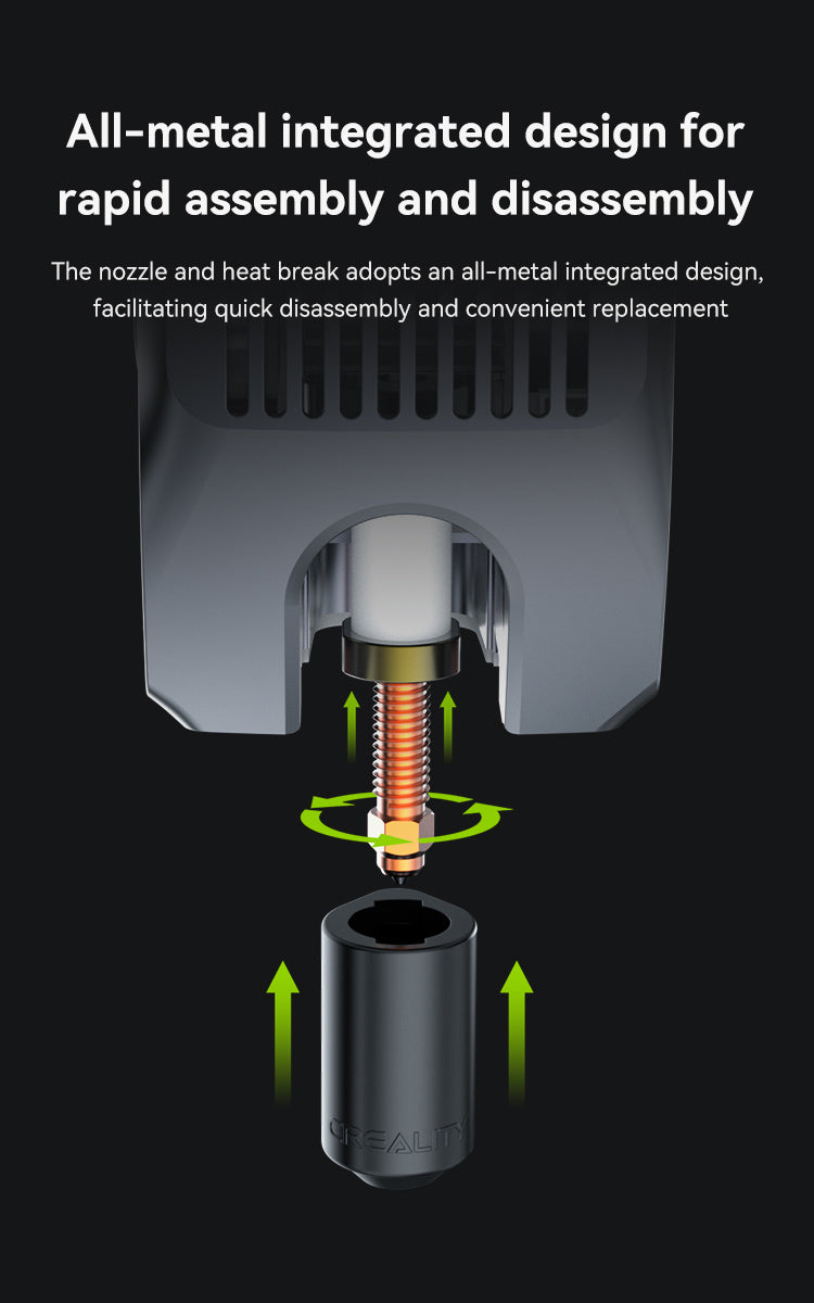 Creality K2P Unicorn Nozzle with Integrated Heat Break for K2 Plus