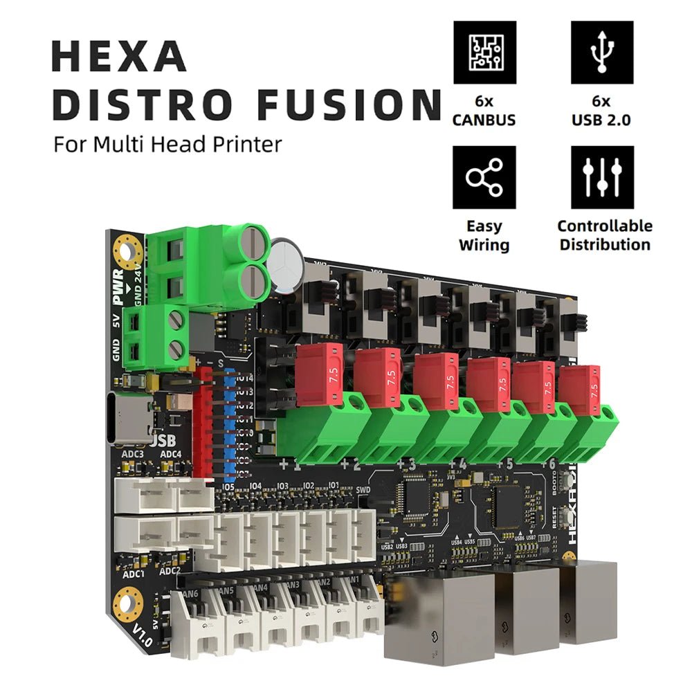 Fysetc Hexa Distro Fusion Board (USB2517 with CAN 2.0) - FYSETC-HEXA - DREMC STORE