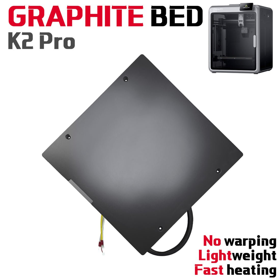 Graphite Plate - Heatbed Upgrade For Creality K2 Pro - DD-GPLATE-K2PRO - DREMC STORE