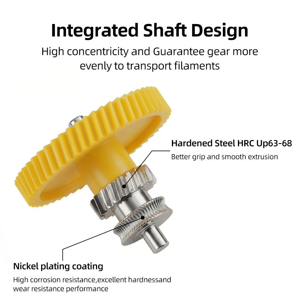 Hardened Steel Extruder Gear Kit for Bambu Lab P2S - CL-63001-10 - DREMC STORE 3D Printing Supplies