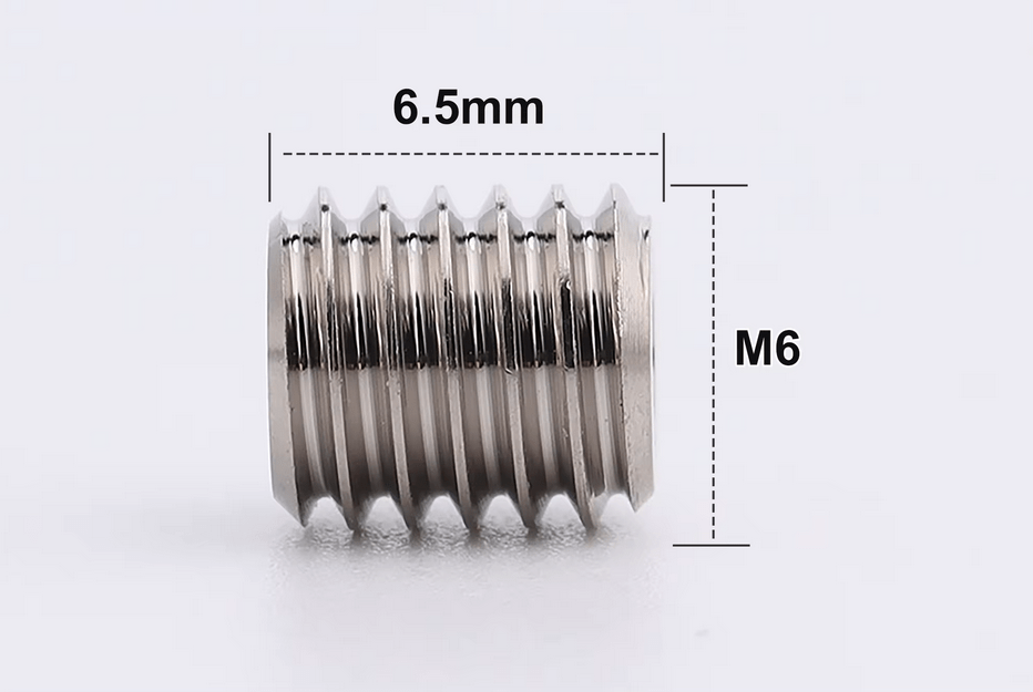 High Flow Plated Copper QIDI Adpater for V6 Nozzle - TL - QIDIV6A - DREMC STORE