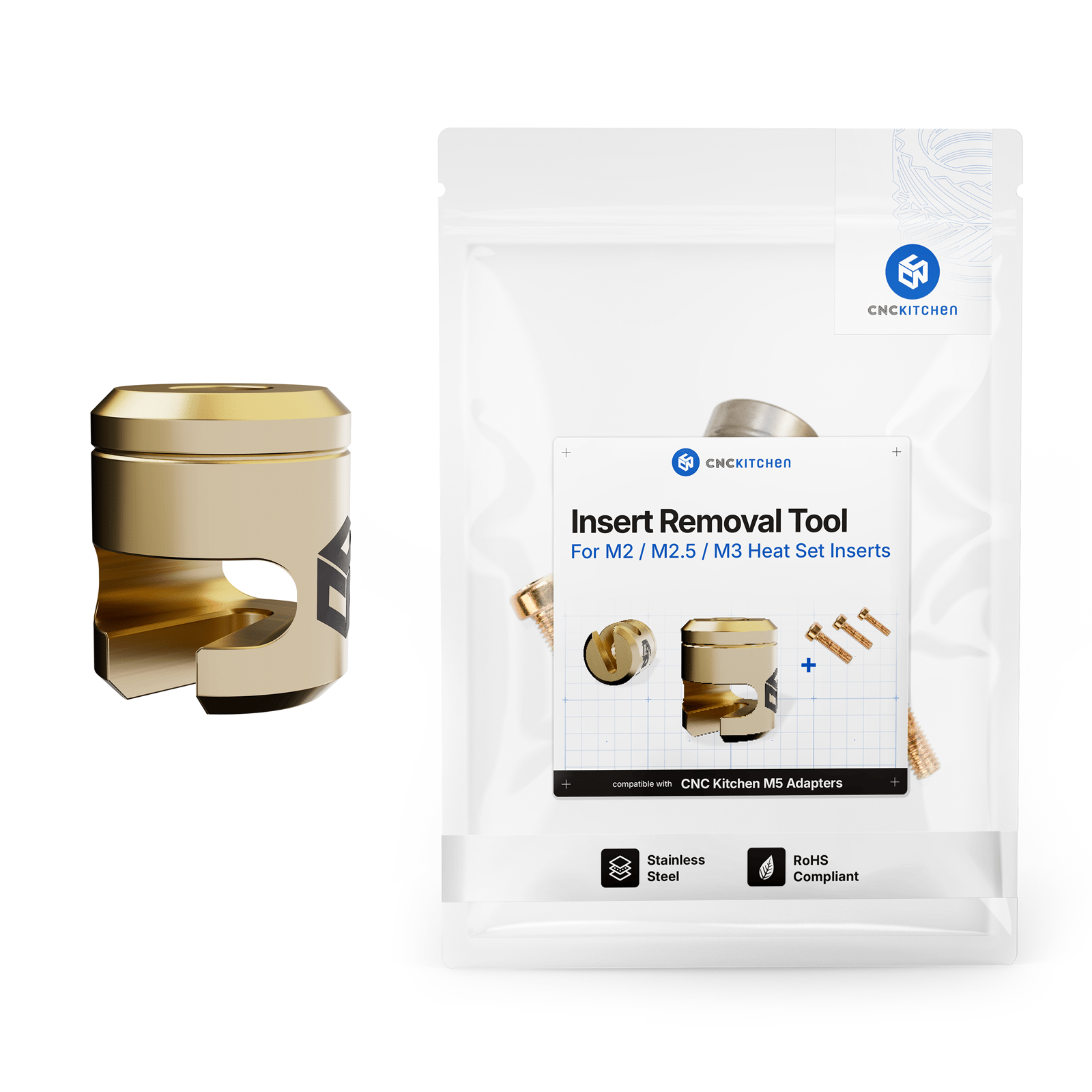 Insert Removal Tool V2 for M2, M2.5 & M3 - TC - RT - M2 - M3 - DREMC STORE