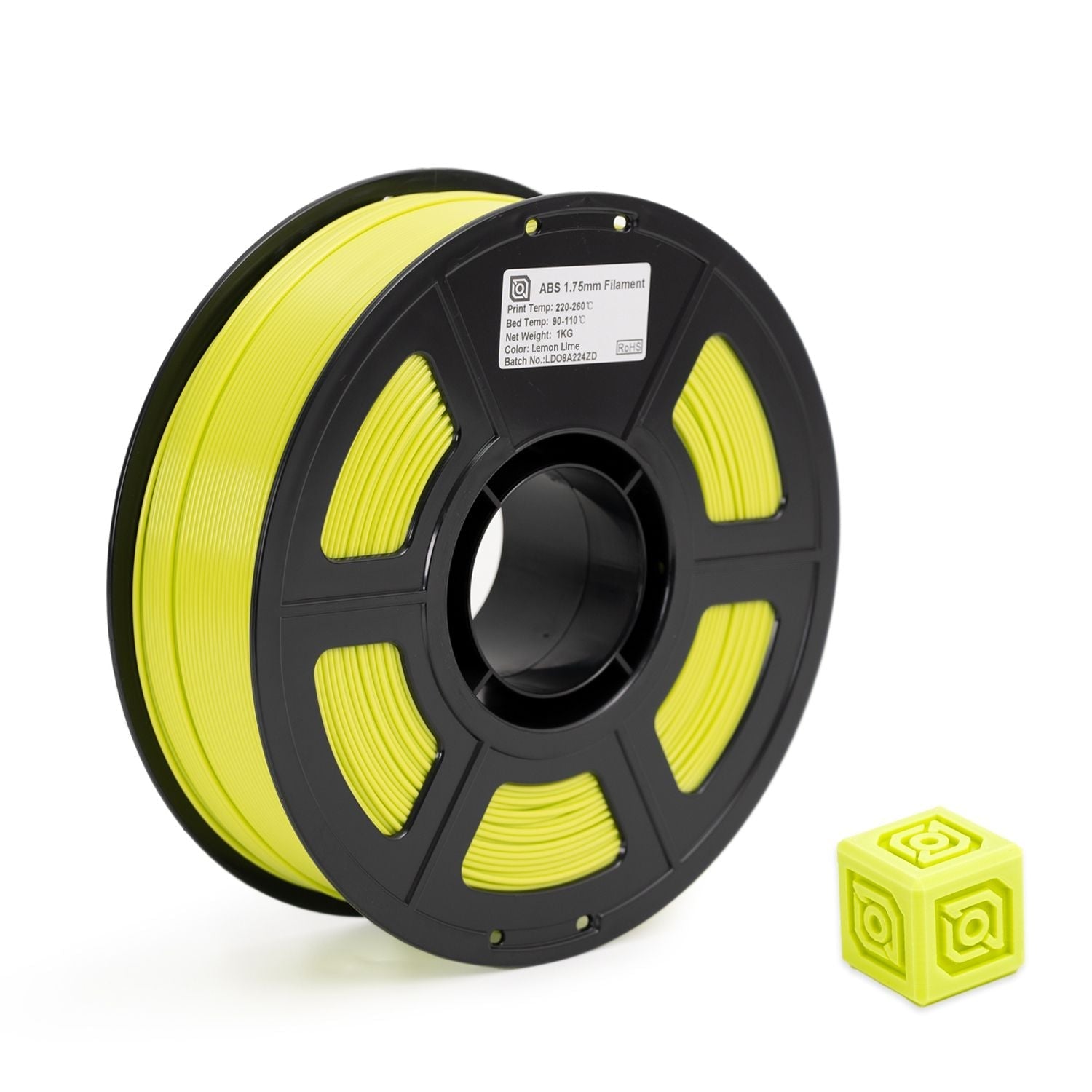 LDO ABS Filament 1.75mm 1kg - Lemon Lime - LDO - LDOF - ABS - LEMON - DREMC STORE