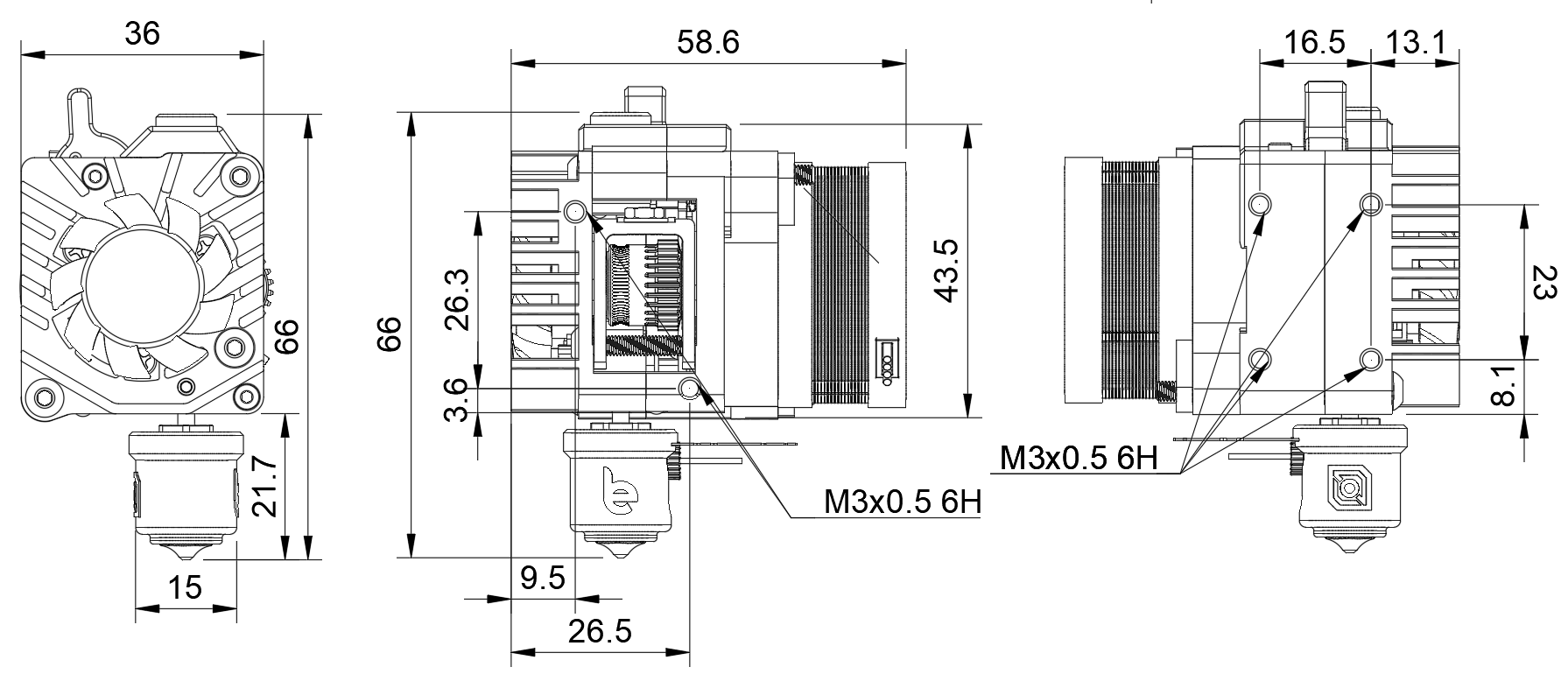LDO Smart Orbiter (Orbiter 3.0) SO3 V6 / Revo - V6 Bondtech CHT - LDO - SO3 - DREMC STORE