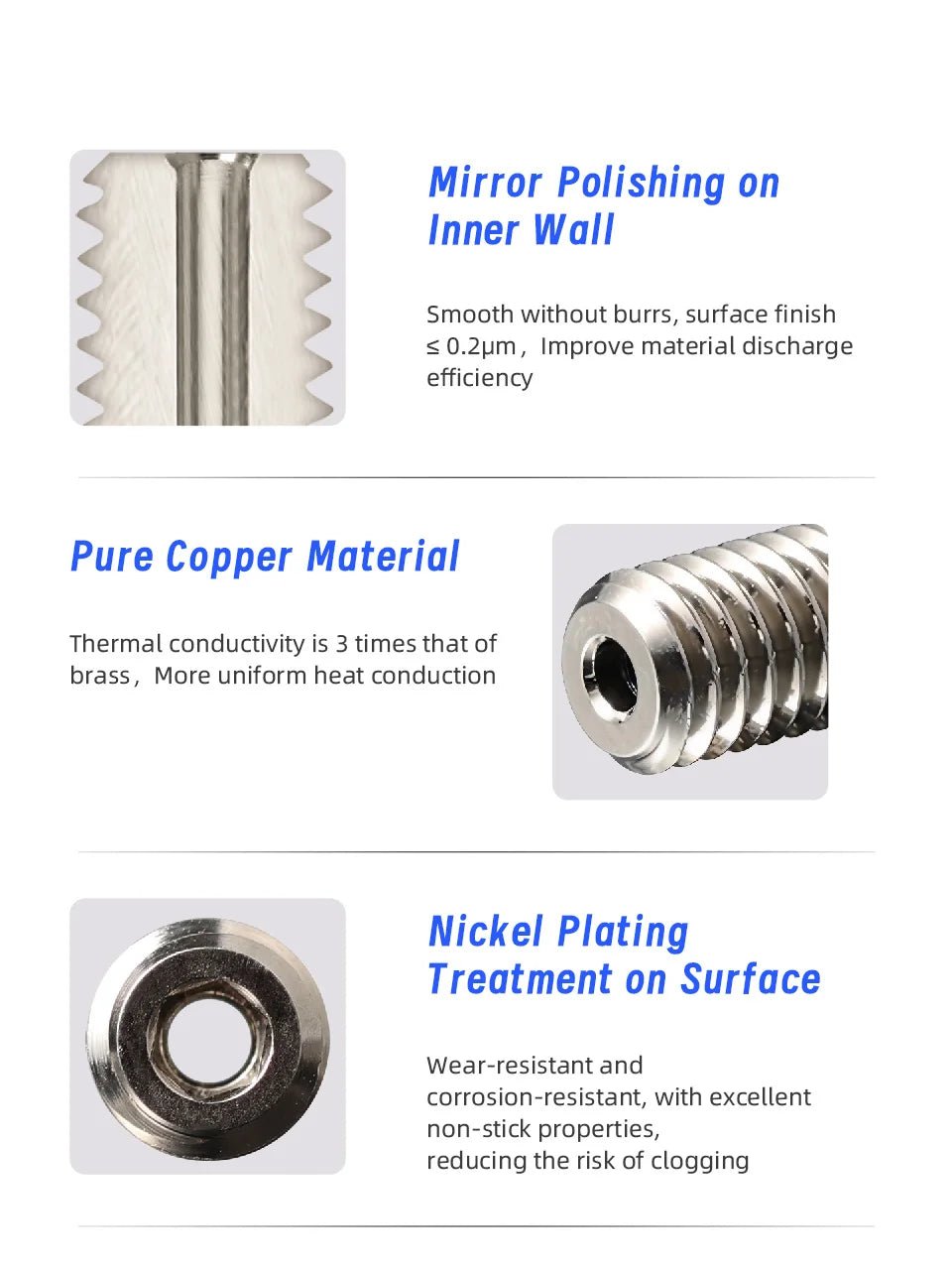 Mellow 3D Copper Super Volcano Adapters 1.75mm V6 -  - DREMC STORE 3D Printing Supplies