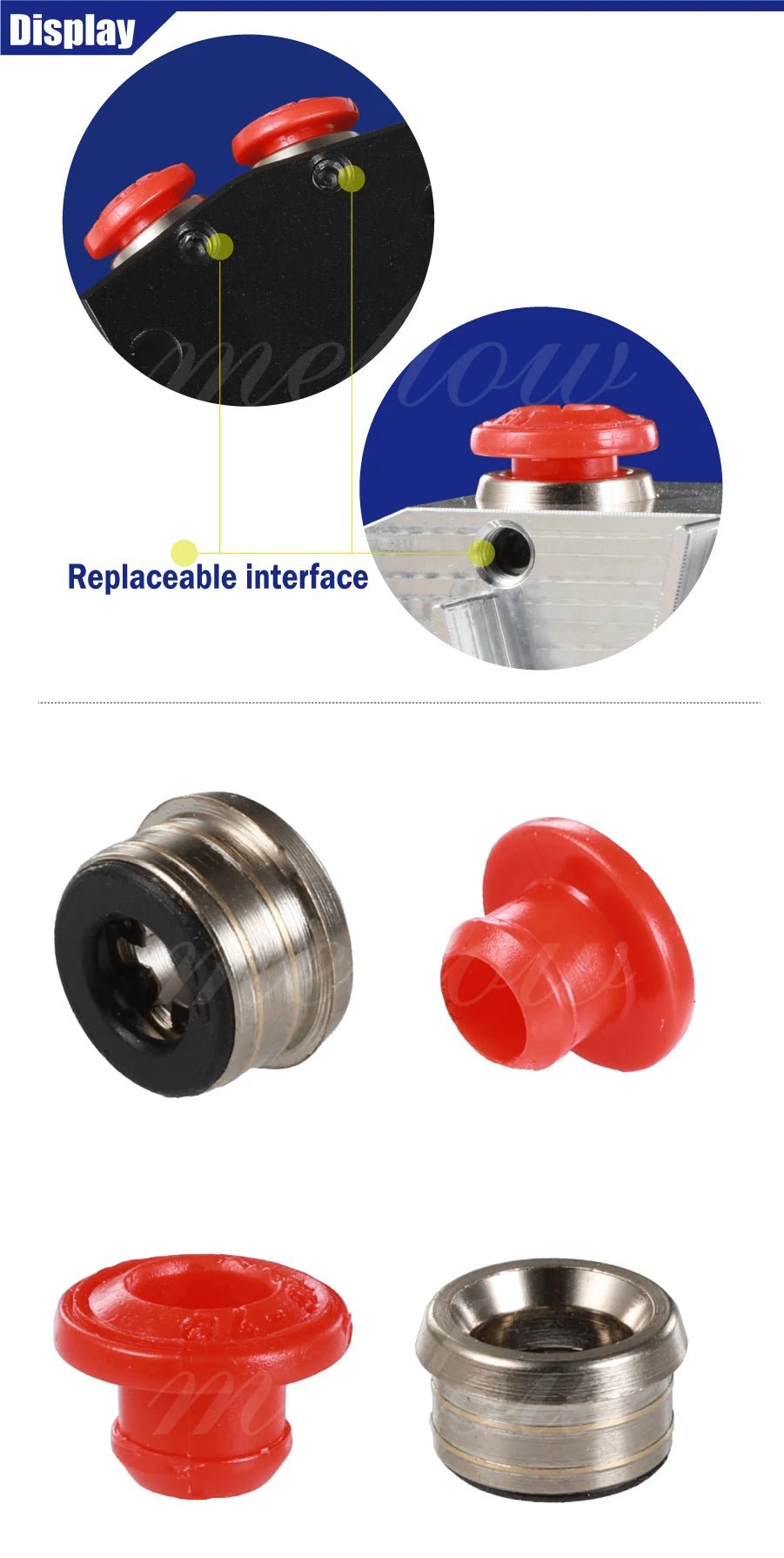 Mellow NF Spare Pneumatic Connectors PTFE Tube Quick Coupler - M - 10PC4S - DREMC STORE