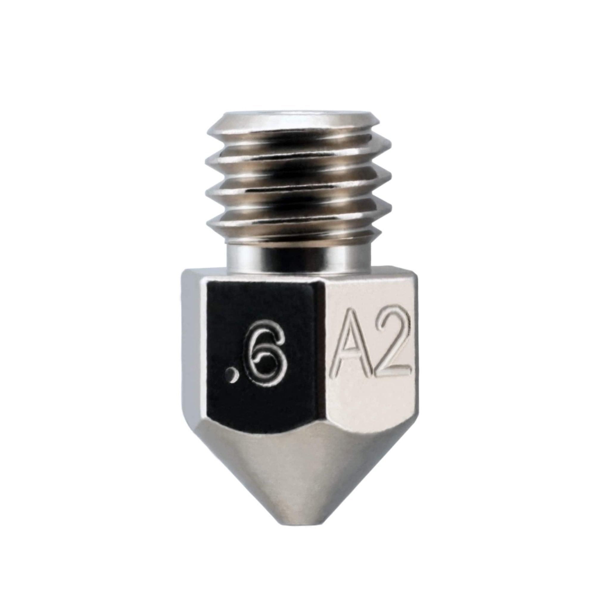 Micro Swiss A2 Hardened Steel Nozzle for MK8 (CR10 / Ender / Tornado / MakerBot) - 0.6mm - M2585 - 06 - DREMC STORE