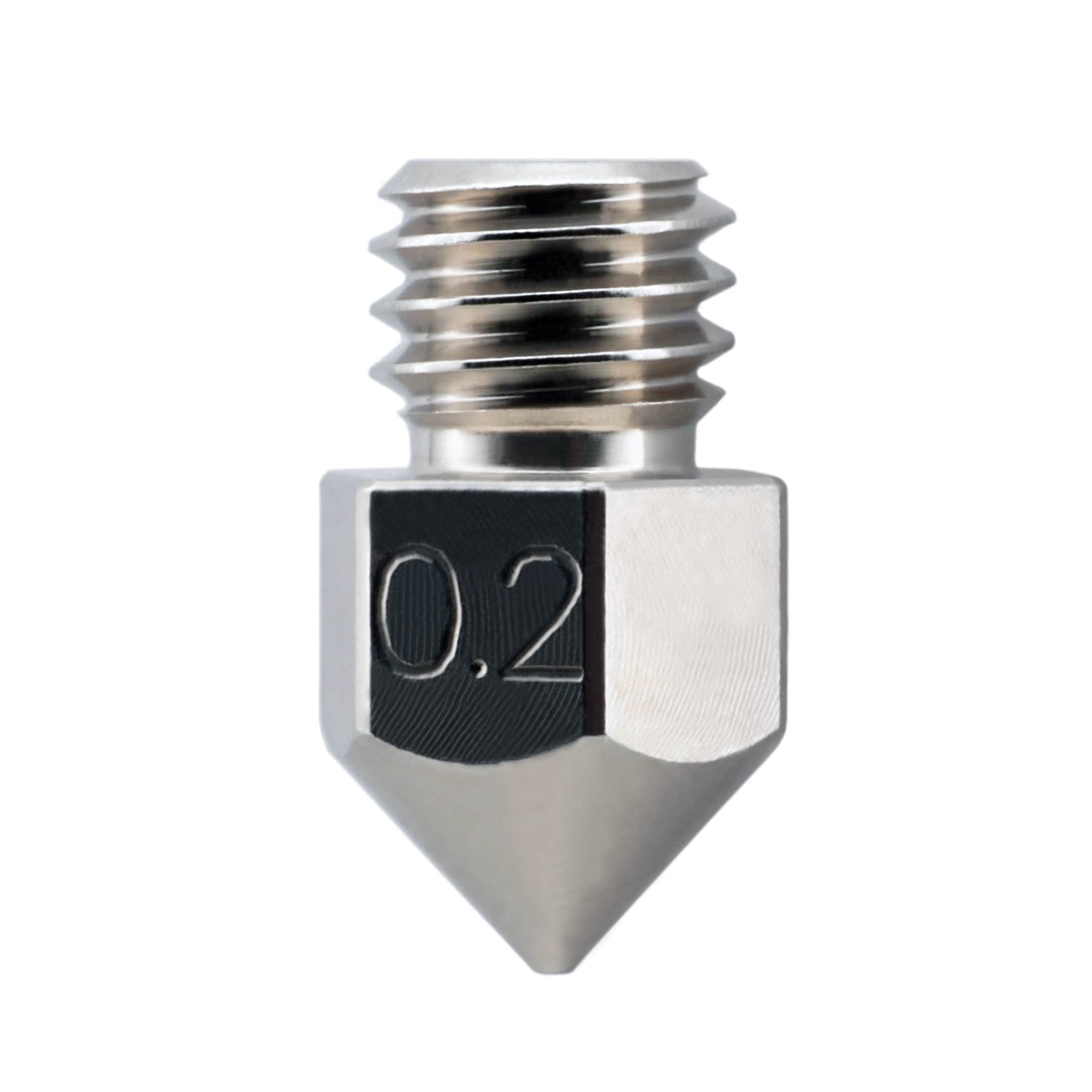 Micro Swiss Brass Plated Wear Resistant Nozzle for MK8 (CR10 / Ender / Tornado / MakerBot) - 0.2mm - M2549 - 02 - DREMC STORE