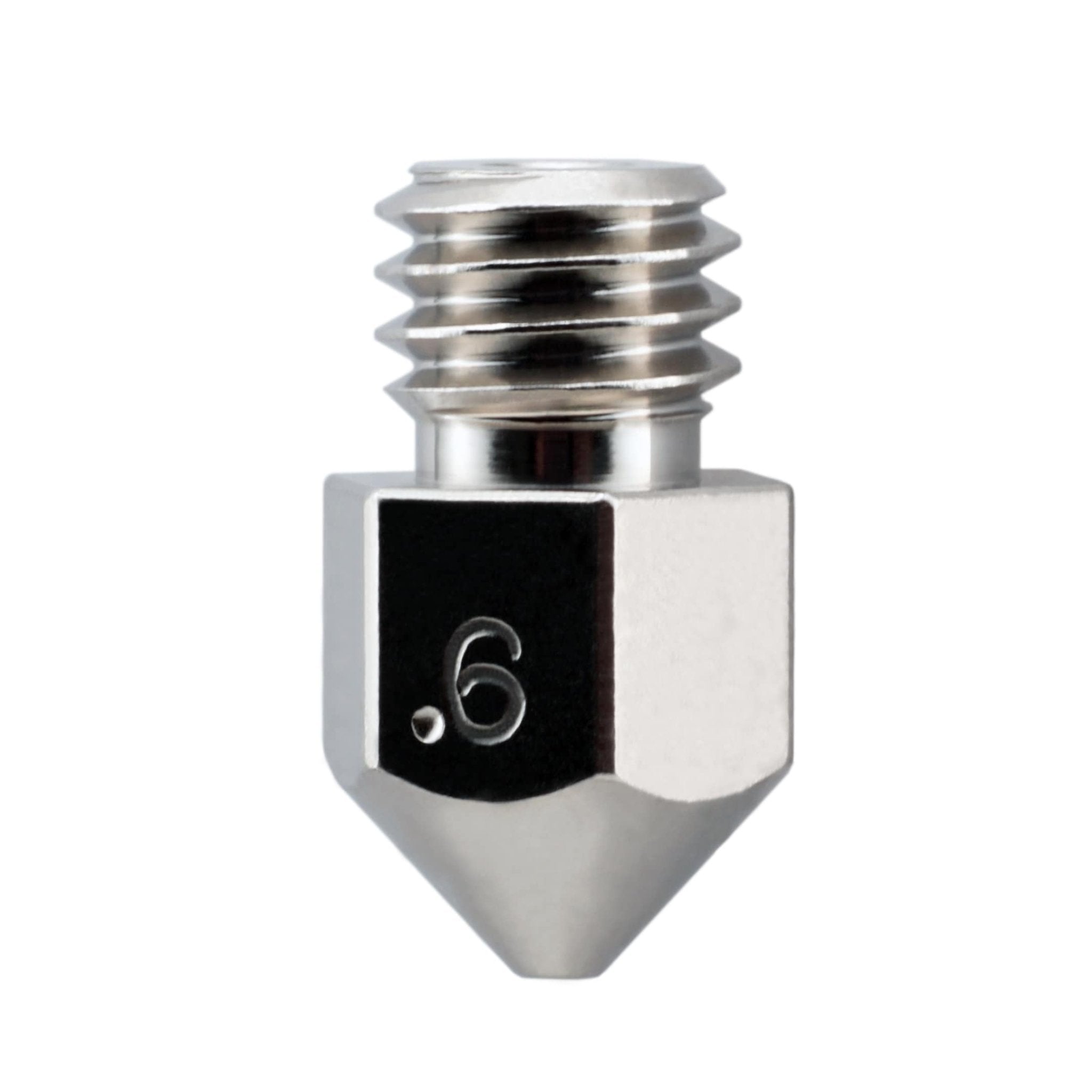 Micro Swiss Brass Plated Wear Resistant Nozzle for MK8 (CR10 / Ender / Tornado / MakerBot) - 0.6mm - M2549 - 06 - DREMC STORE