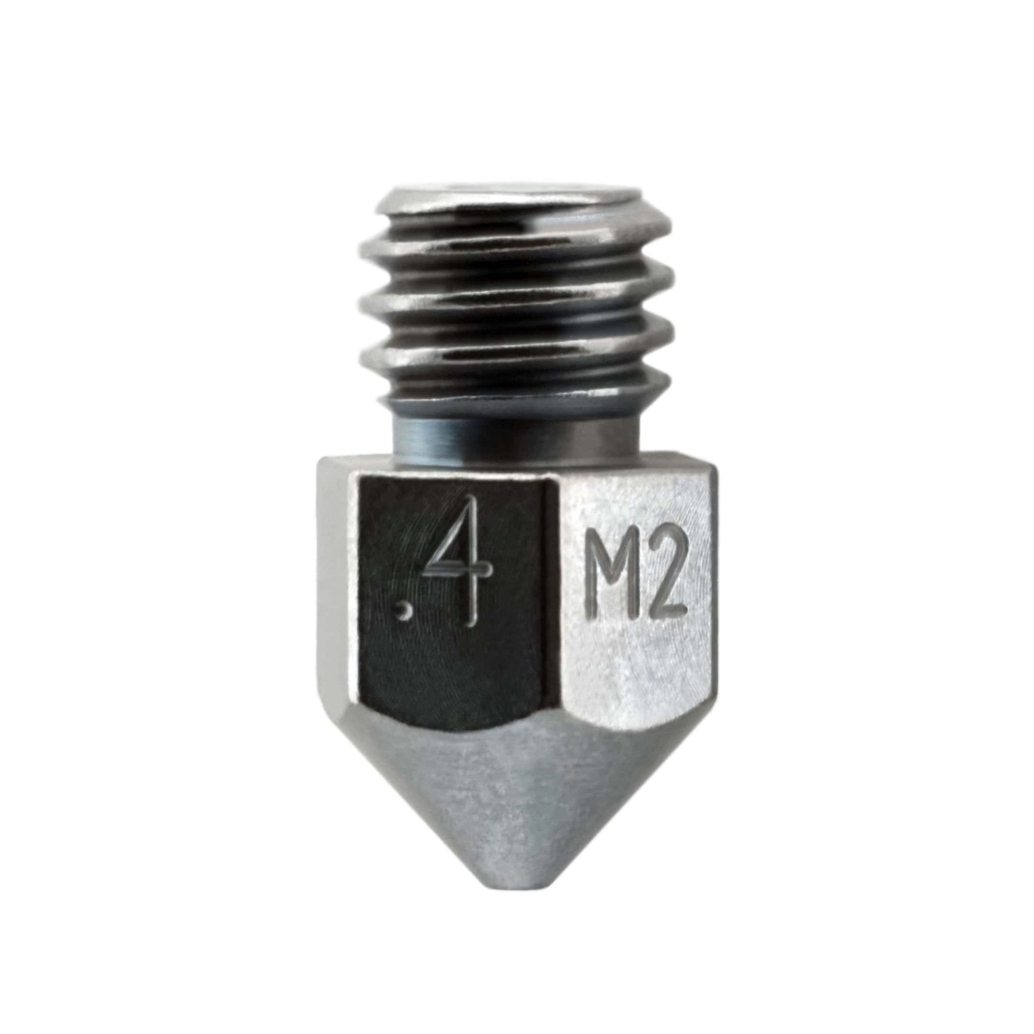 Micro Swiss M2 Hardened High Speed Steel Nozzle - MK8 (CR10 / Ender / Tornado / MakerBot) - 0.4mm - M2500 - 04 - DREMC STORE