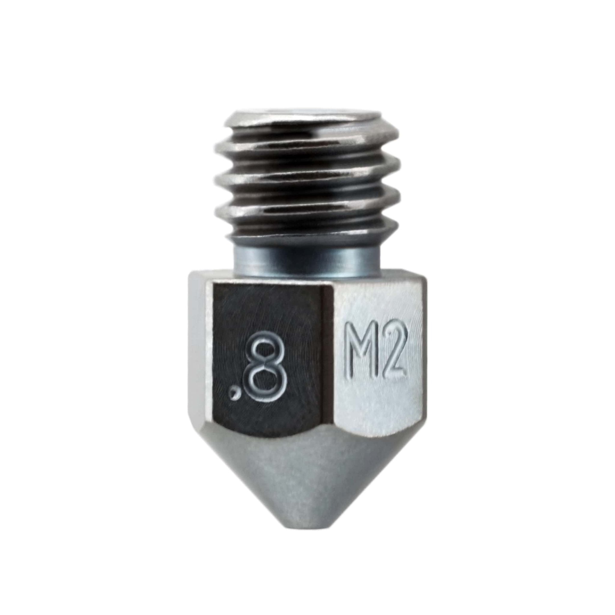 Micro Swiss M2 Hardened High Speed Steel Nozzle - MK8 (CR10 / Ender / Tornado / MakerBot) - 0.8mm - M2500 - 08 - DREMC STORE