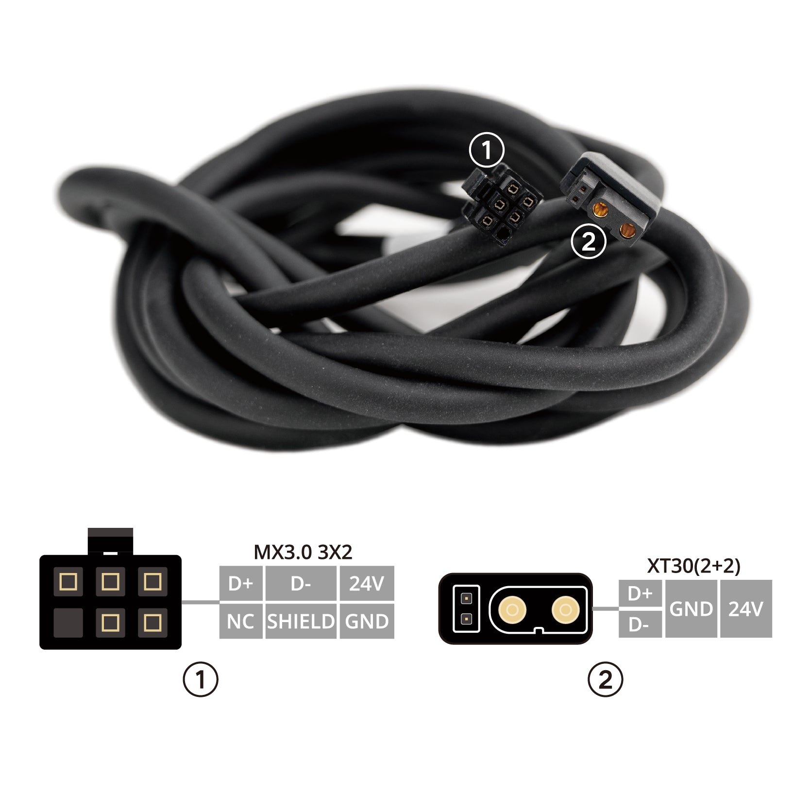 Nitehawk USB / Can Umbilical Cable 2.15m for NiteHawk SB/NH - 36 - Partially Overmolded - LDO - NH - USBcable - P - DREMC STORE