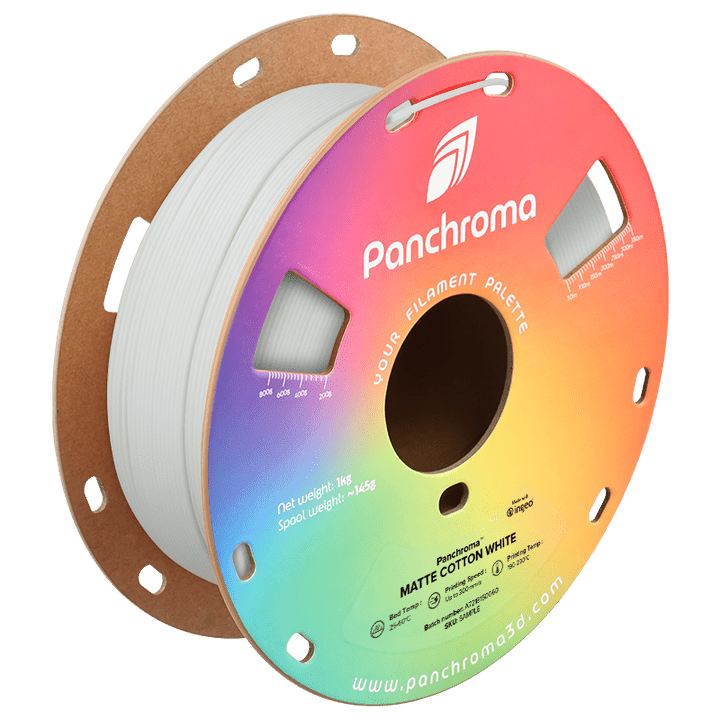 Panchroma™ Matte PLA (Formerly PolyTerra™ PLA) Filament 1.75mm 1kg - Cotton White - PM70822 - DREMC STORE