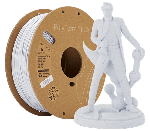 Panchroma™ Matte PLA (Formerly PolyTerra™ PLA) Filament 1.75mm 1kg - Marble White (HEX Code - FFFFFF) - PM70941 - DREMC STORE
