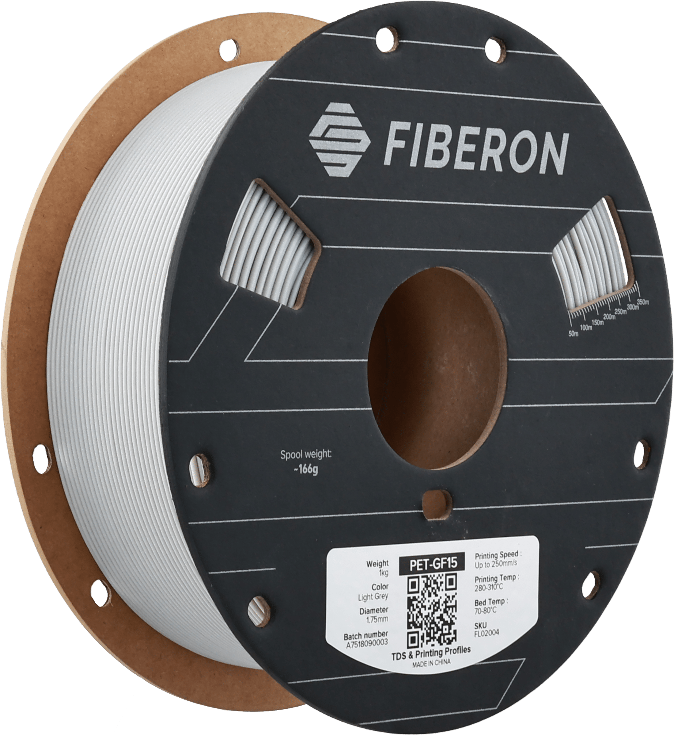 Polymaker Fiberon™ PET - GF15 1000 g 1.75 mm - Grey - FL02004 - DREMC STORE 3D Printing Supplies