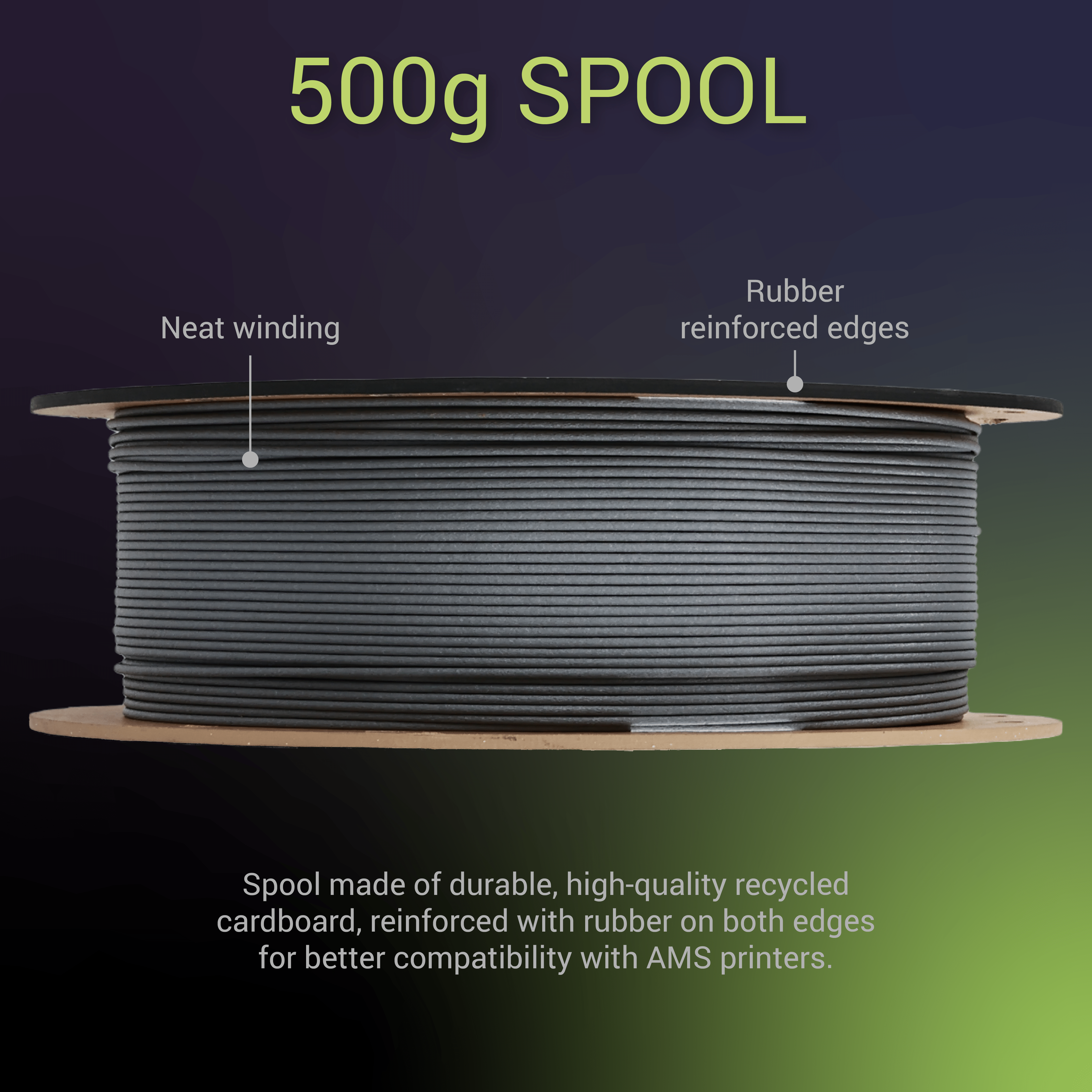 Polymaker Fiberon™ PPS - GF20 Grey 500g 1.75 mm - FM02001 - DREMC STORE