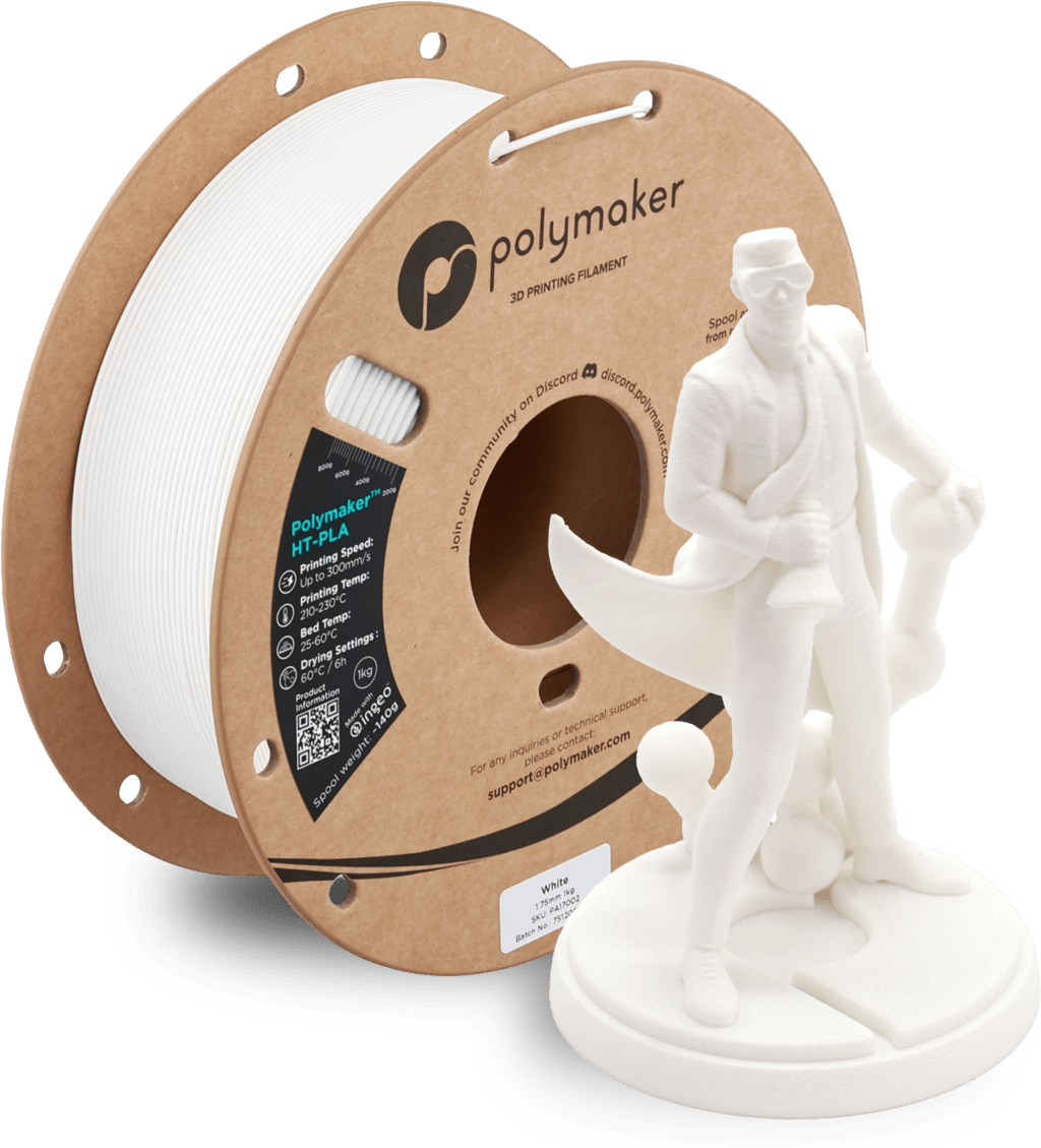 Polymaker™ High Temp HT - PLA 1kg 1.75mm Filament - White - PA17002 - DREMC STORE