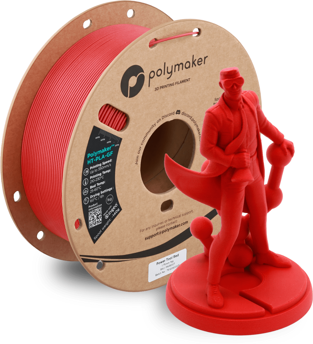 Polymaker™ High Temp HT - PLA - GF 1kg 1.75mm Filament - Power Tool Red - PA18007 - DREMC STORE