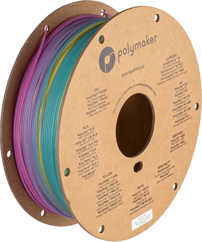 Polymaker PolyLite™ Luminous PLA Filament 1kg - Luminous Rainbow - PA09001 - DREMC STORE