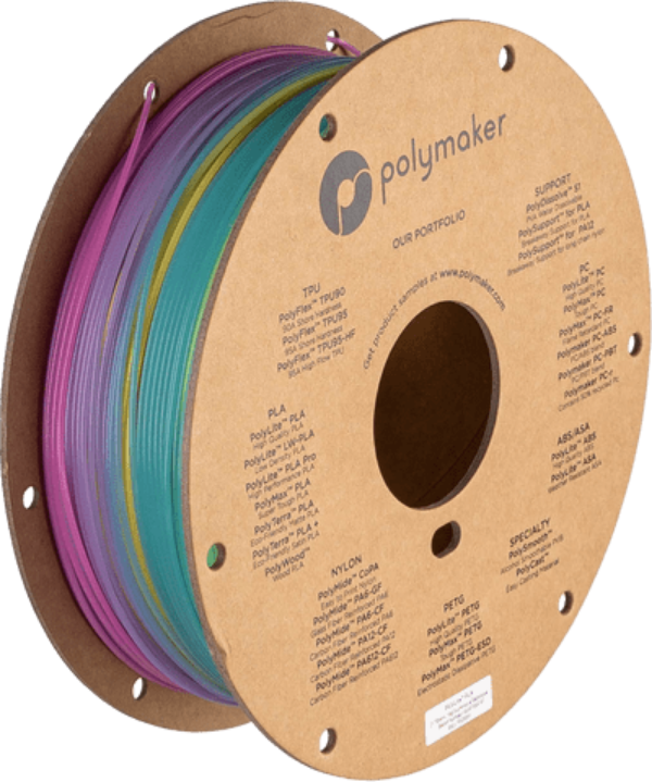 Polymaker PolyLite™ Luminous PLA Filament 1kg - Luminous Rainbow - PA09001 - DREMC STORE