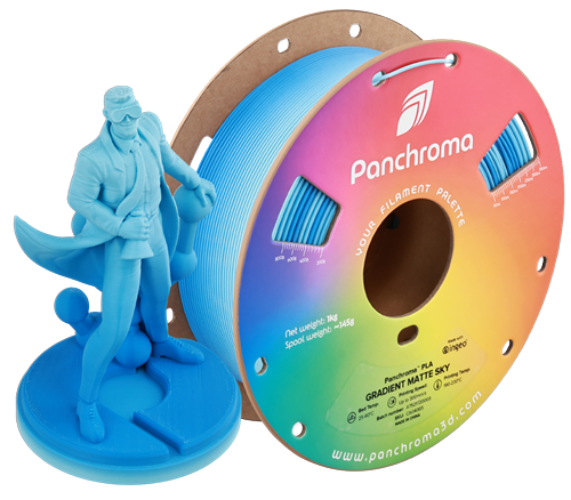 Polymaker PolyTerra™ Gradient PLA / Panchroma Matte Gradient PLA 1.75mm 1kg - Sky - CA04065 - DREMC STORE
