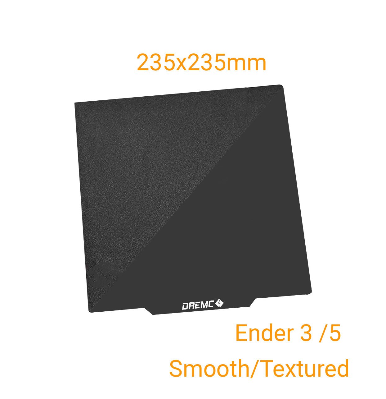 Smooth & Texture PEI Spring Steel Build Plate (Voron, Creality, Bambu Labs, Prusa) - 235x235 Ender 3 V3 / K1 - DRJT - 235 - 235 - DREMC STORE