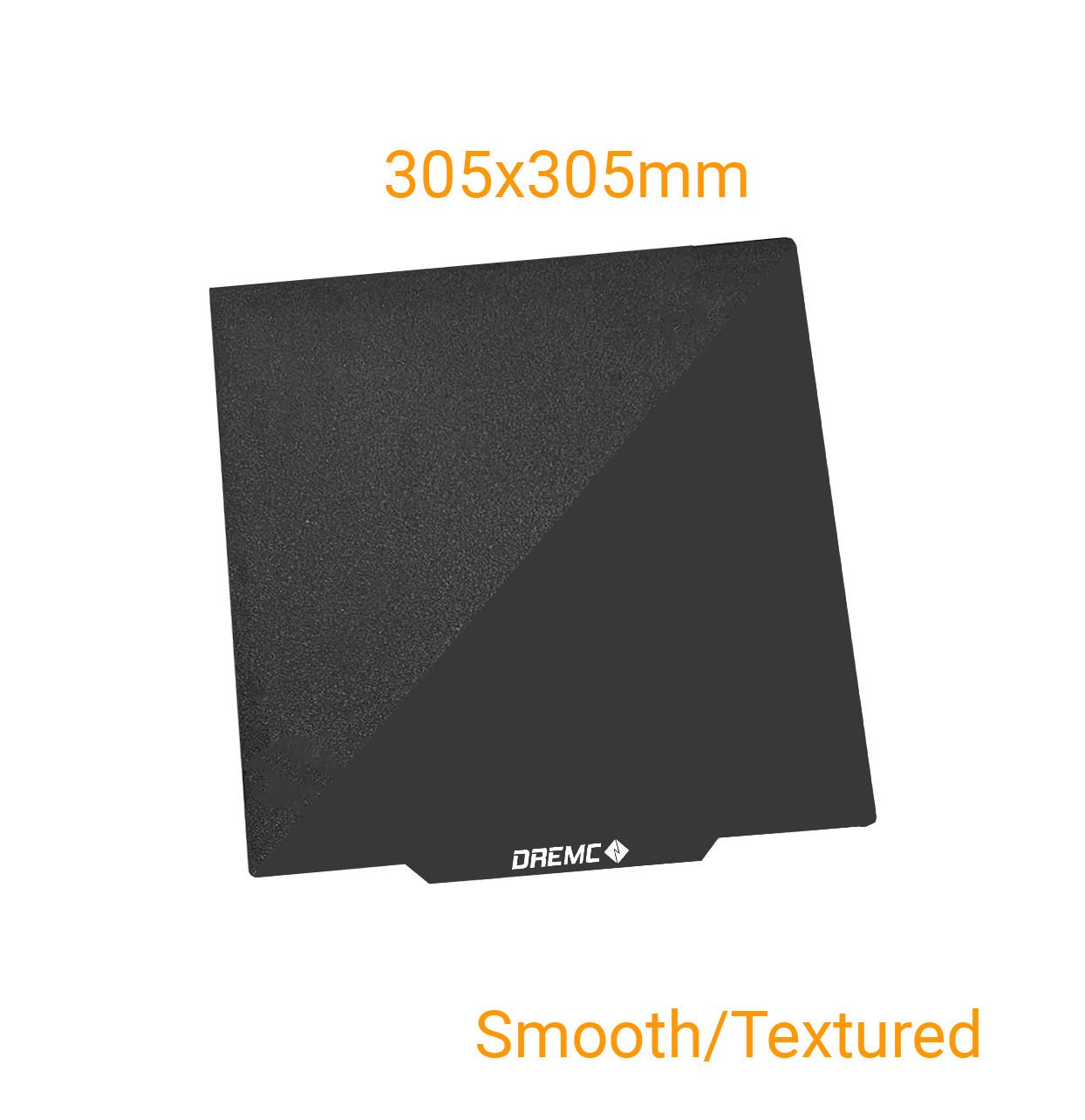 Smooth & Texture PEI Spring Steel Build Plate (Voron, Creality, Bambu Labs, Prusa) - 305x305 - DRJT - 305 - 305 - DREMC STORE