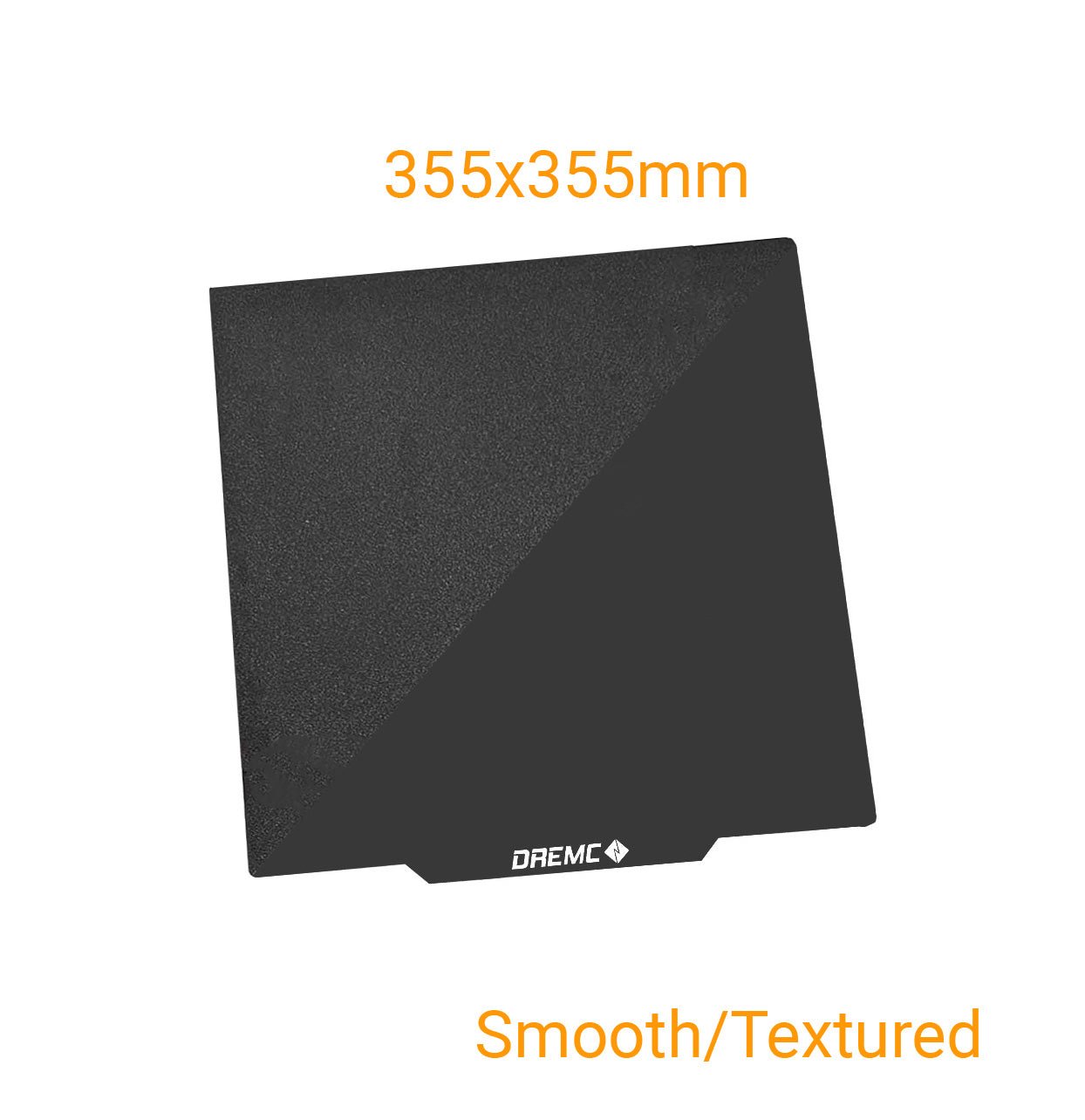 Smooth & Texture PEI Spring Steel Build Plate (Voron, Creality, Bambu Labs, Prusa) - 355x355 - DRJT - 355 - 355 - DREMC STORE