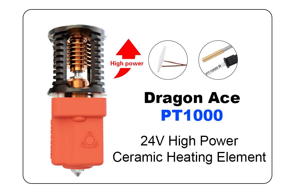 Trianglelab Dragon Ace™ Hotend (PT1000) Black - Standard - TL - DRAGON - ACE - PT1000 - DREMC STORE