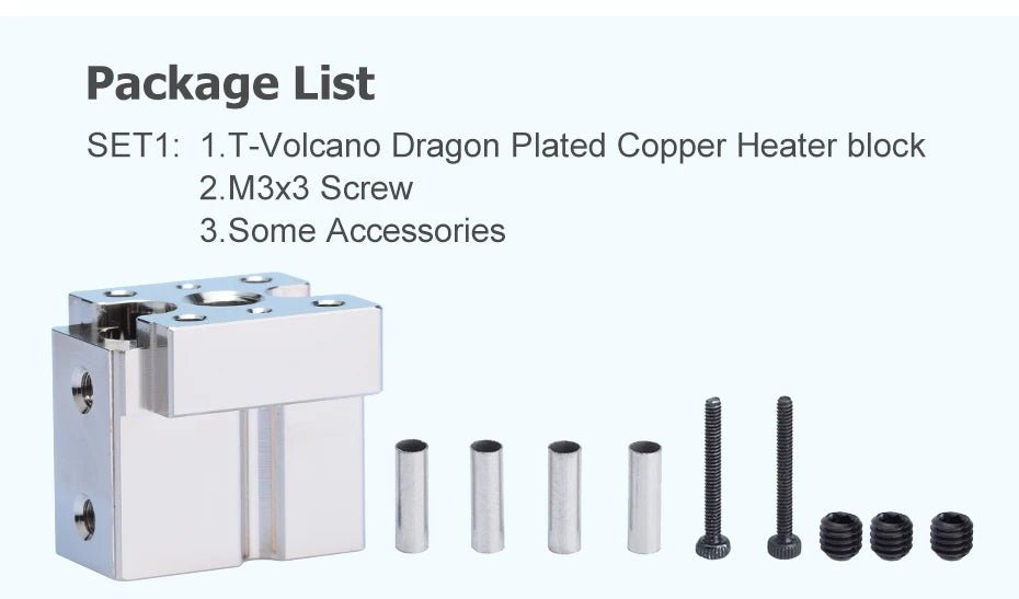 Trianglelab Dragon Ace™ Volcano Hotend Spare Parts - Heater Block - DREMC STORE