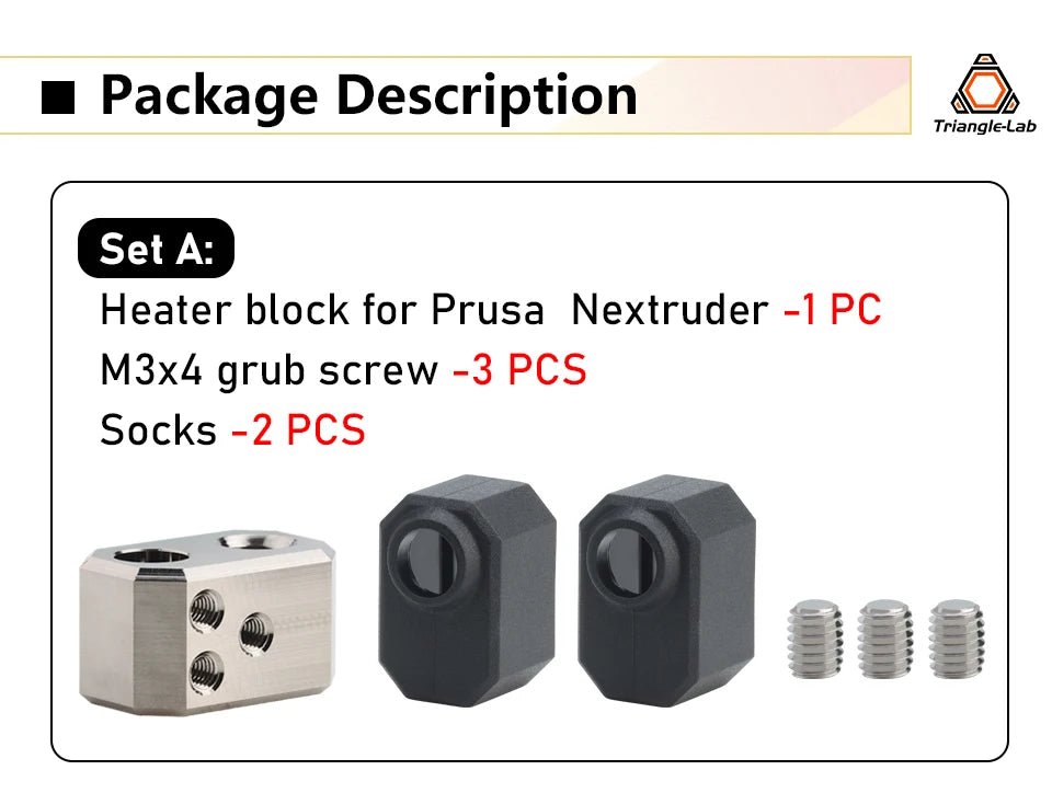 trianglelab Prusa MK4 Nextruder heaterblock Comptaible - Copper Alloy - TL - MK4HB - C - DREMC STORE