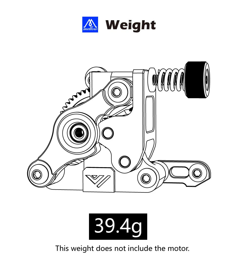 Vz Extruder Gear All Metal Vz - Hextrudort - Low by Mellow3D - Set 1 (VZ Extruder) no Motor - 7VZAHLES - DREMC STORE