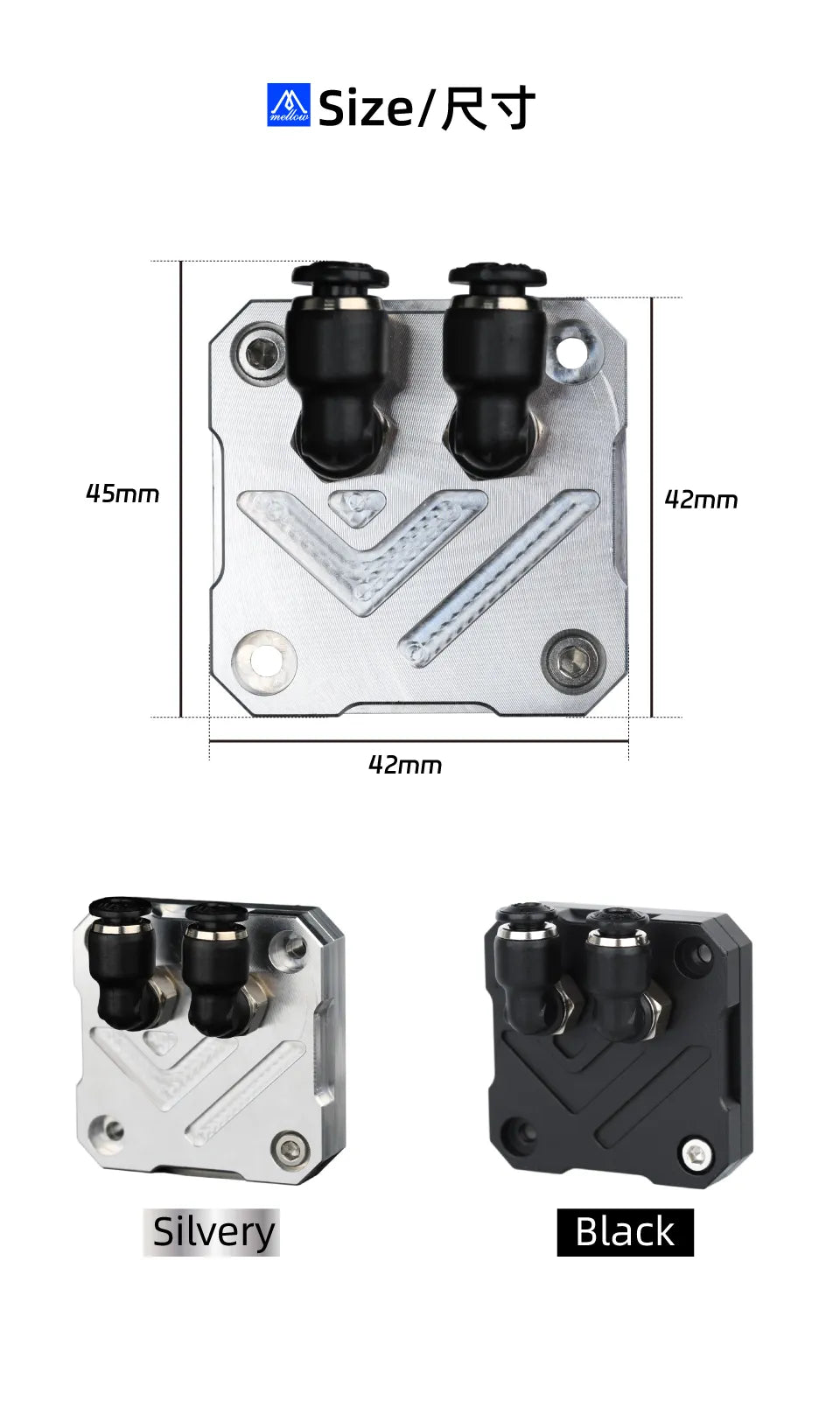 VzBoT's Mellow Watercooling Plate Nema17 by Mellow3D - 10VZ42MWCSHS - DREMC STORE