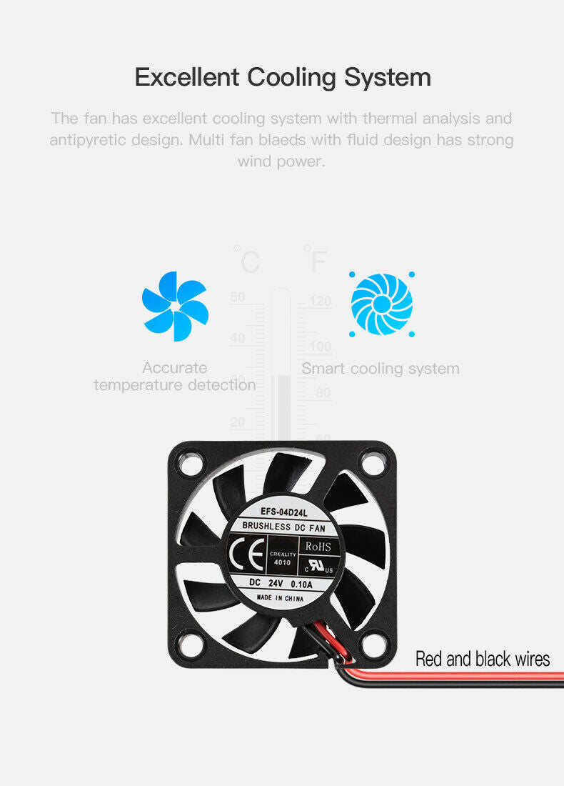 Ender 3 V2 / Ender 3 Neo Series 4010 Hotend Axial and Blower Fan